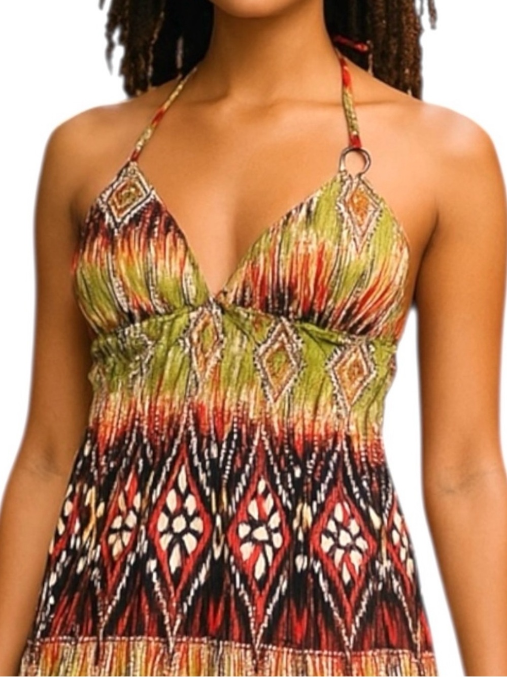 NWT Bongo Halter Multi Color Halter Knit Shirt